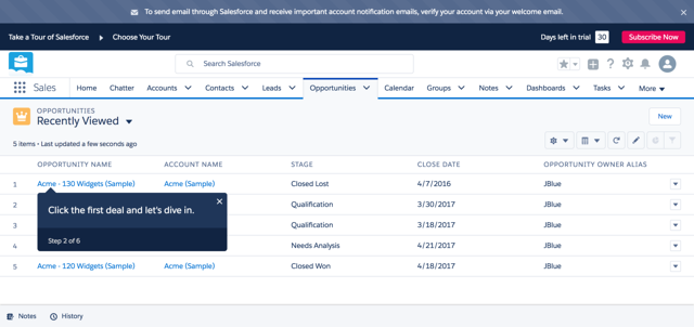 Salesforce onboarding
