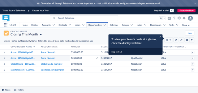 Salesforce onboarding