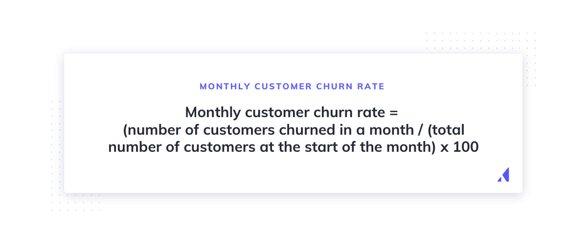 monthly customer churn rate