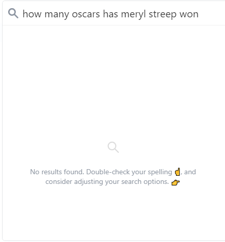 screen grab of no results found screen in quip app