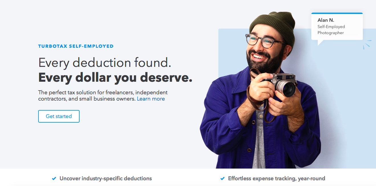 turbotax user persona marketing copy homepage