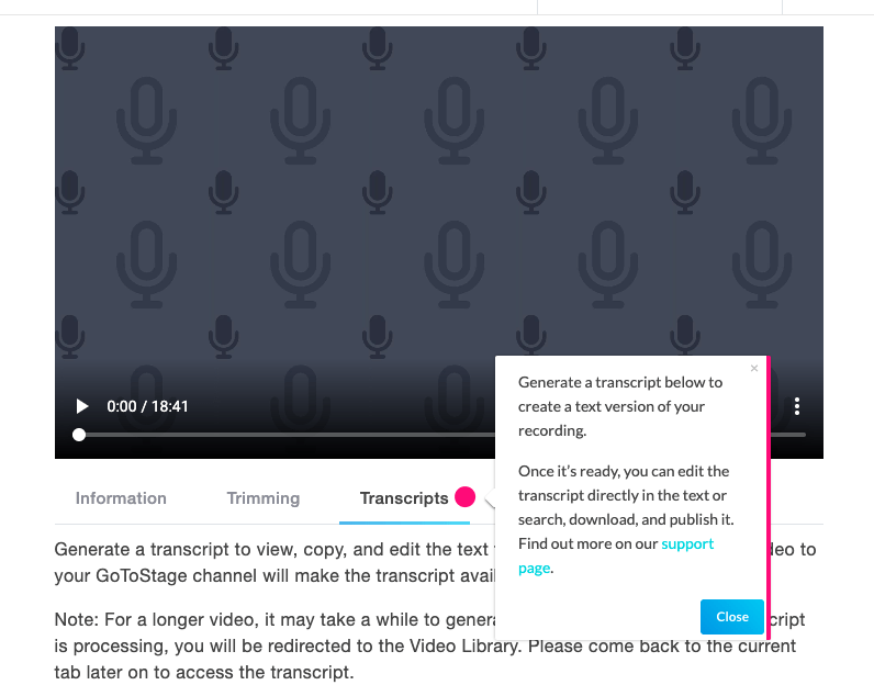 gotowebinar personalized in-app message new feature walkthrough tooltip made with appcues
