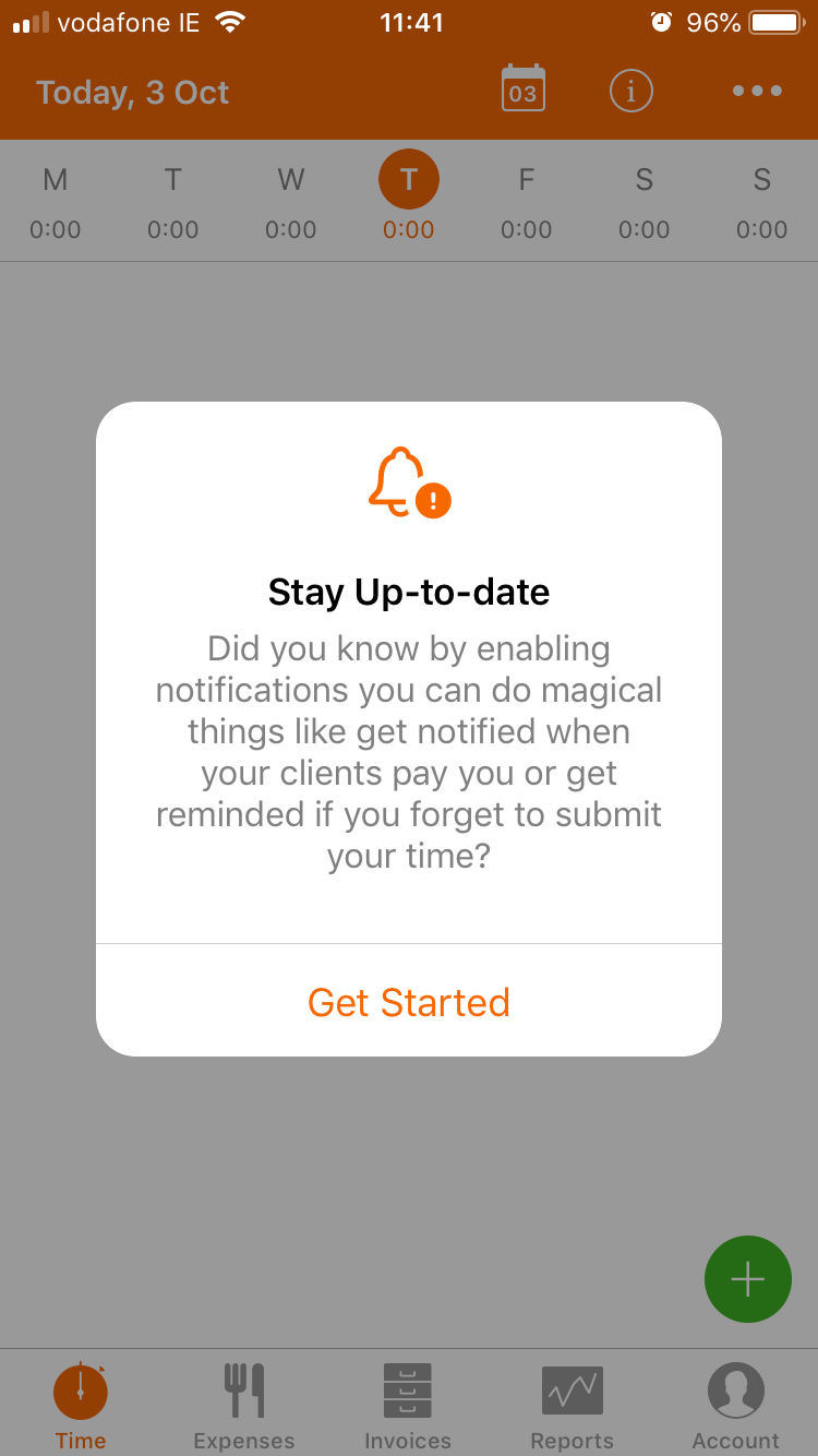harvest mobile app in-app message permission priming