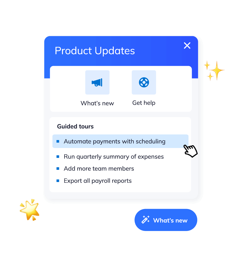 Using aniIn-app resource center to display product updates