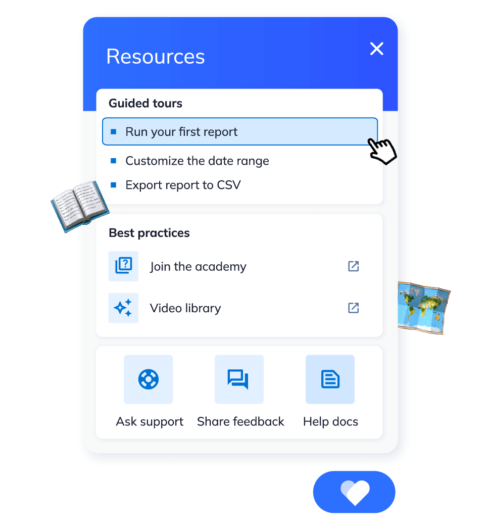 Filling your in-app resource center with guides and education