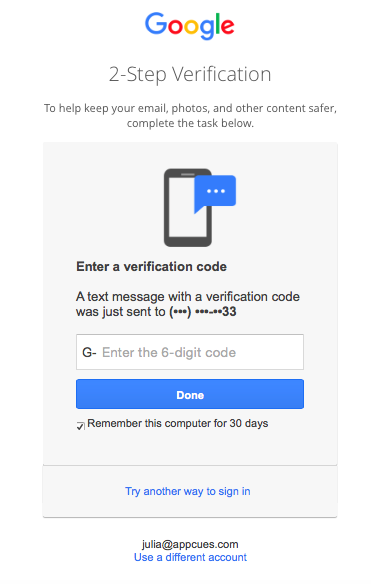 gmail 2-step verification