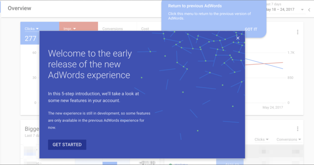 google adwords modal
