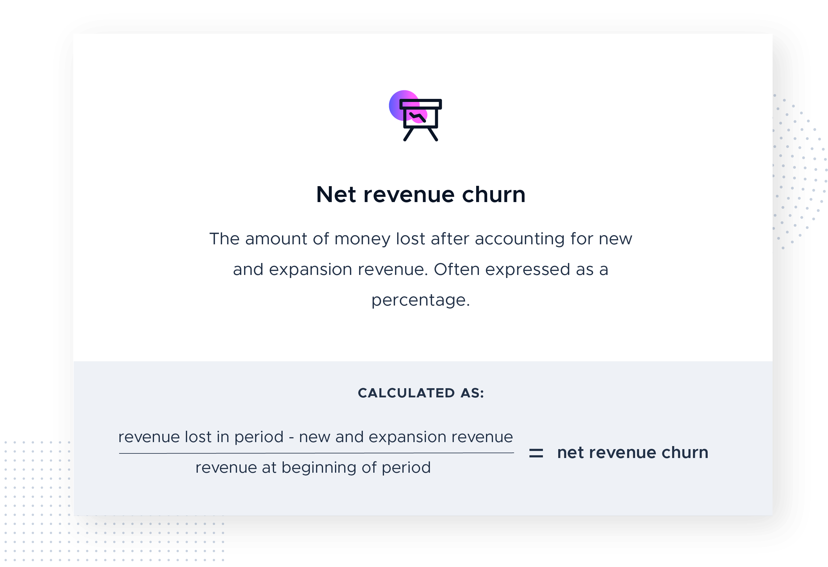net revenue churn equation definition for SaaS companies—how do you calculate net revenue churn
