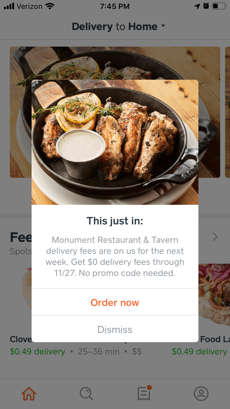 caviar personalized mobile in app message location services