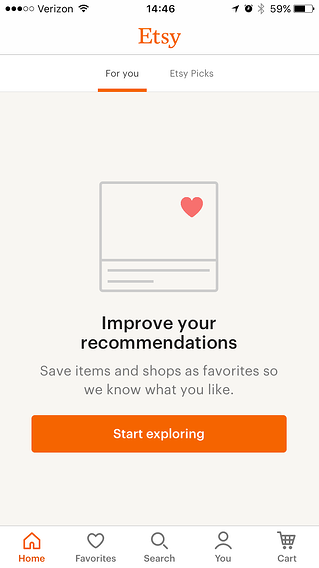 etsy user onboarding