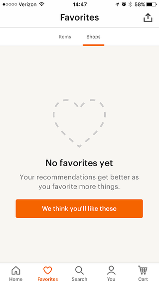 etsy user onboarding