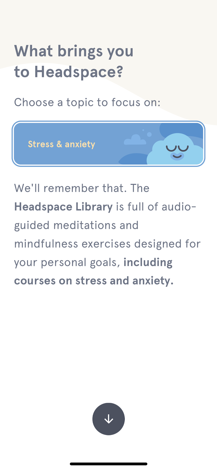 headspace personalized user experience example