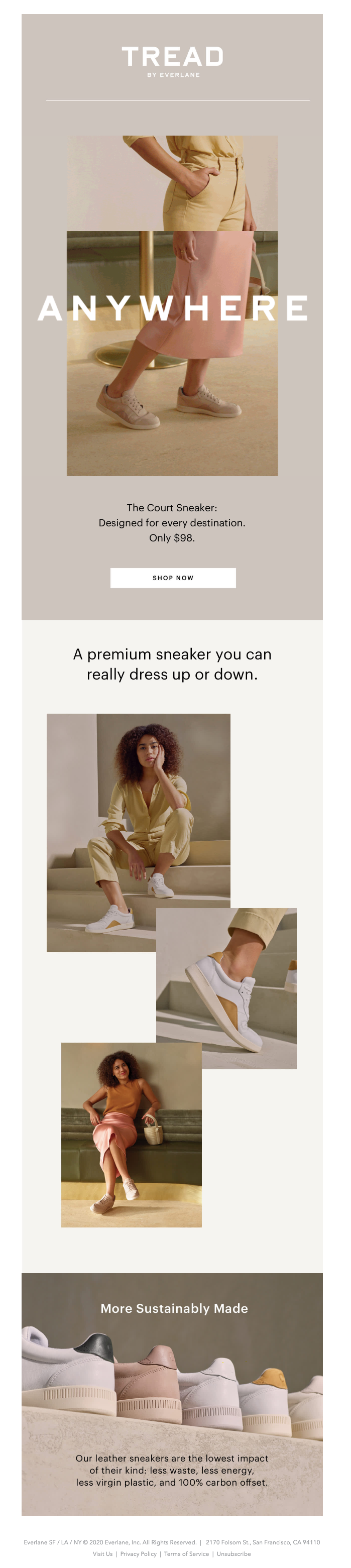 Product launch email from Everline about new product line introduction