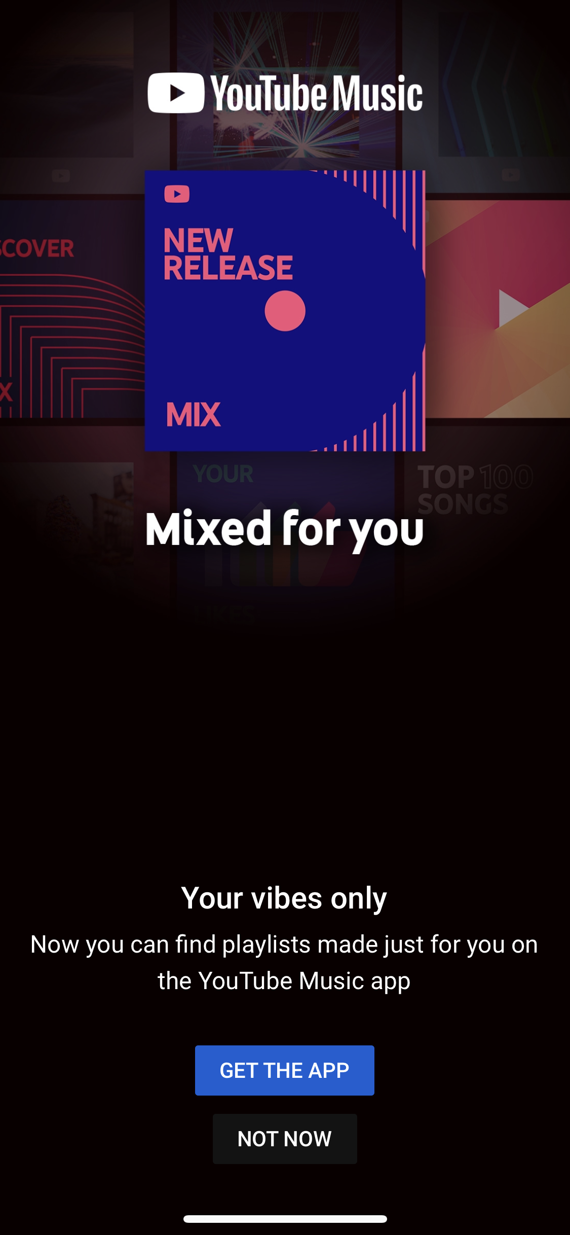 youtube music upgrade prompt ux example
