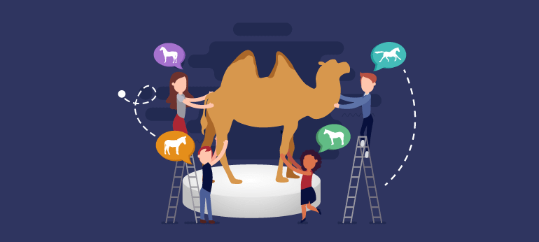 illustrated camel being designed by committee