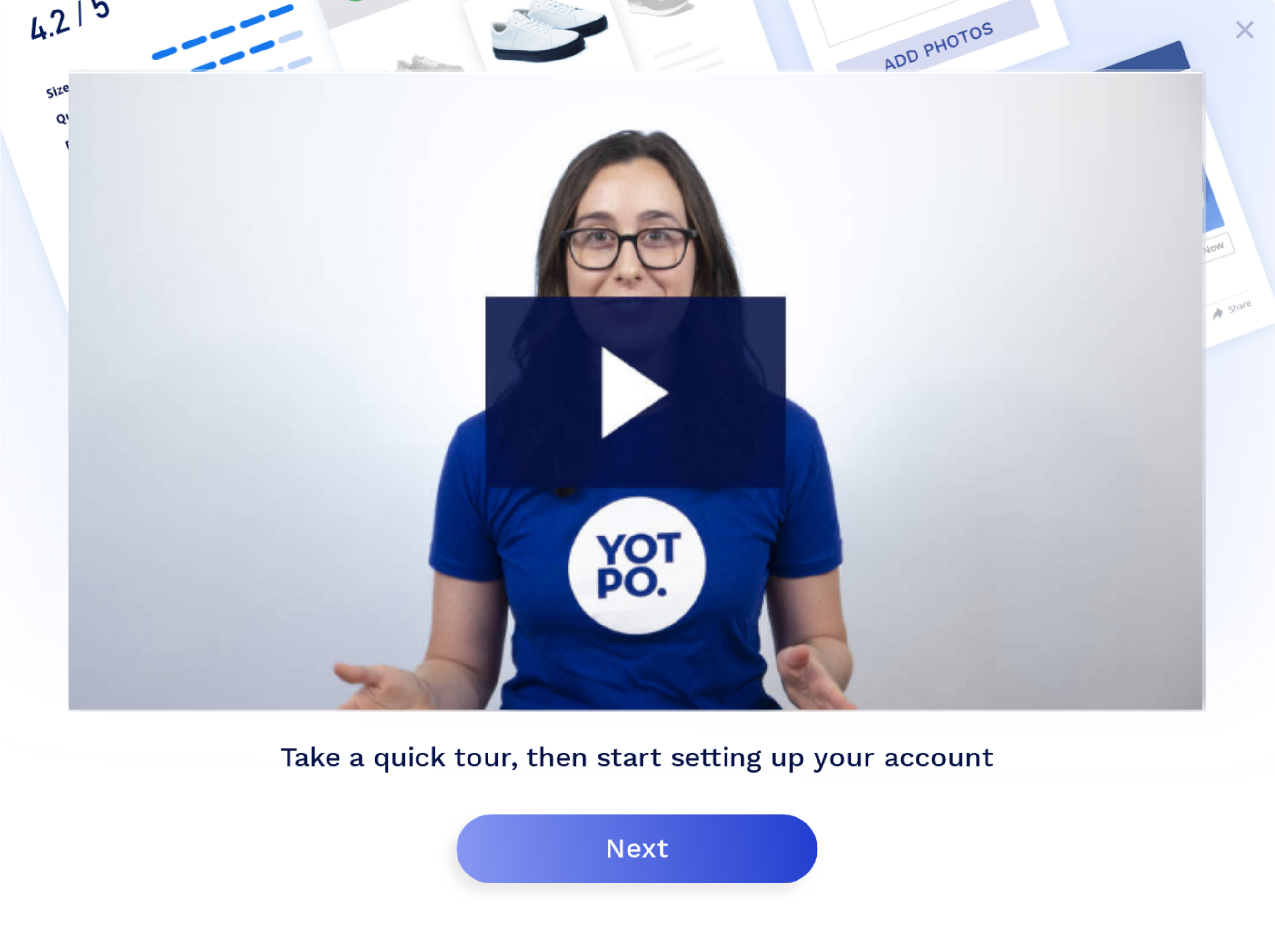 yotpo user onboarding modal video