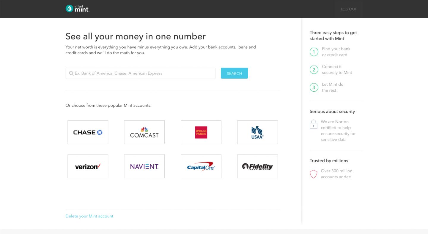 mint screen grab