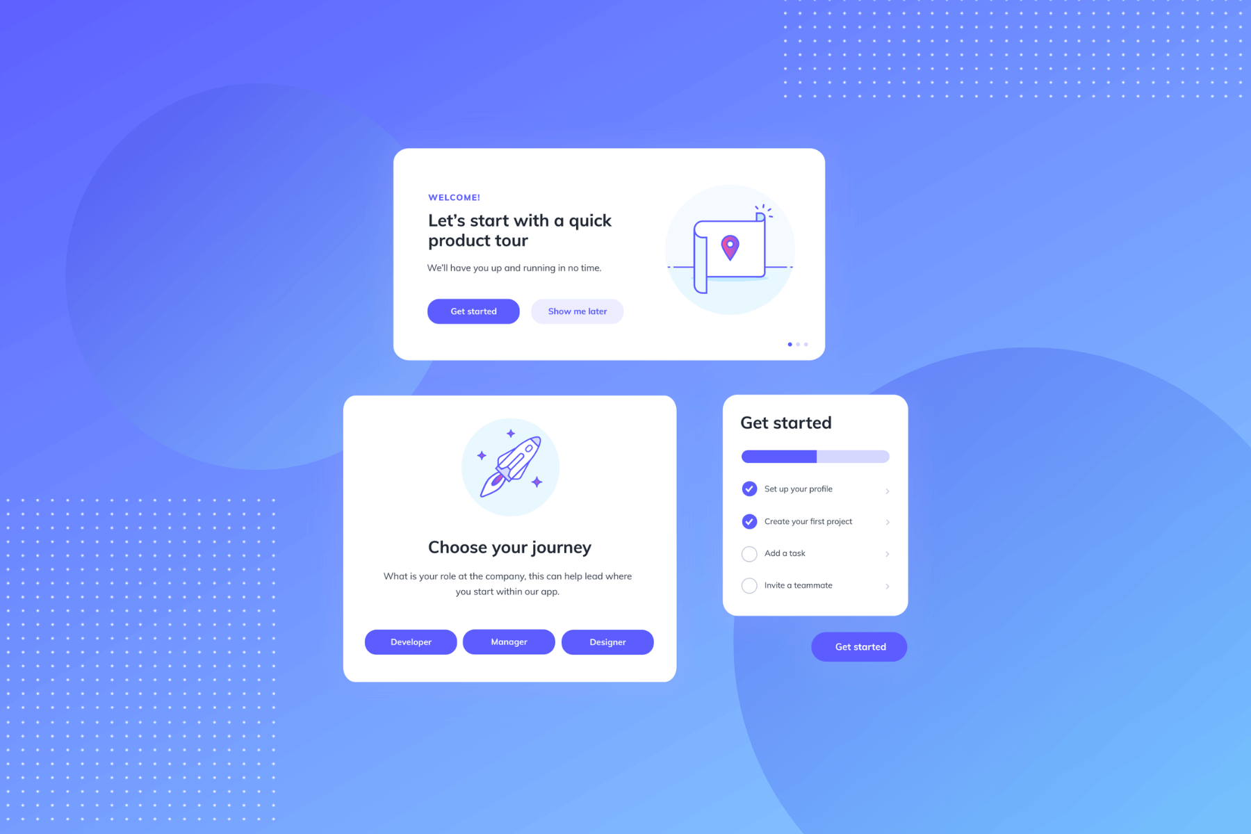 Product tour UX and onboarding flows
