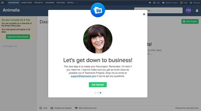 teamwork projects web onboarding