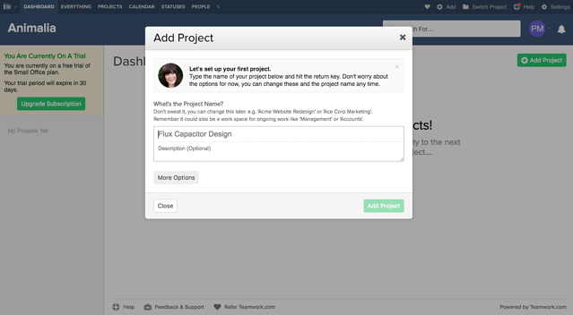 teamwork projects web onboarding