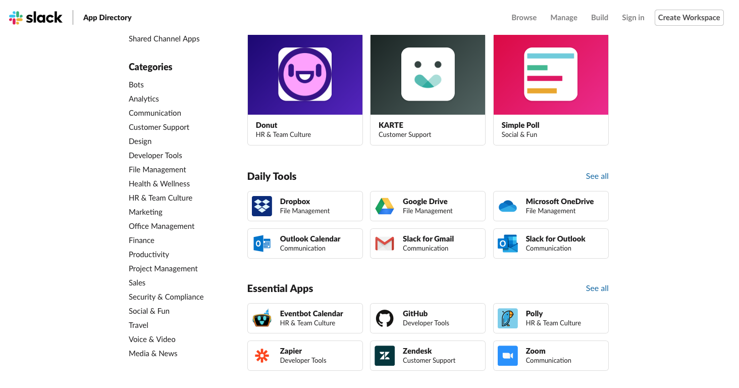 slack directory product app ecosystem example