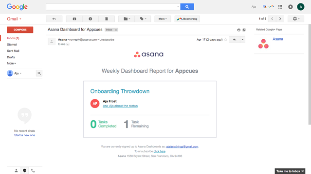 Asana email 3