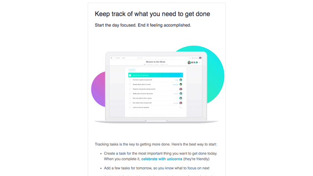 Asana onboarding email 1