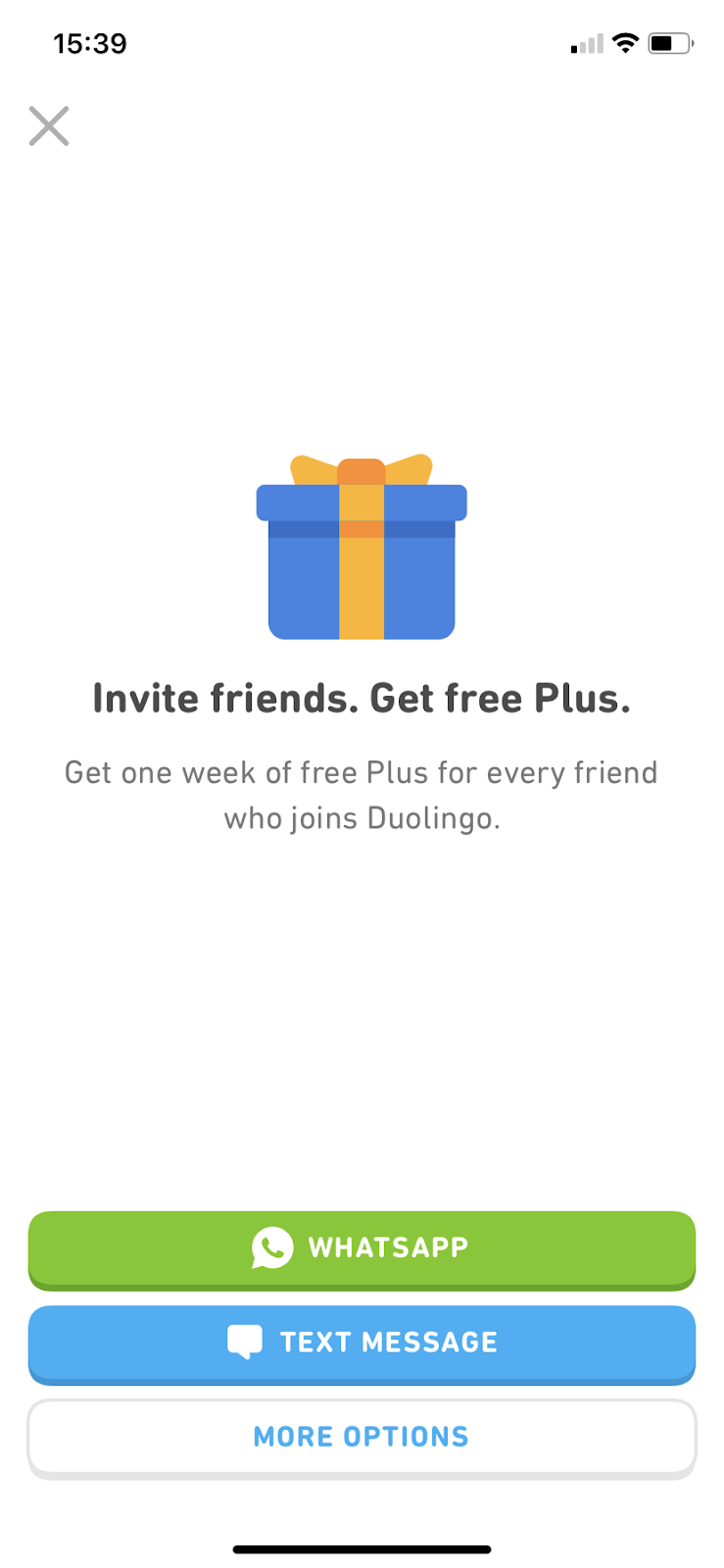 duolingo invite a friend campaign deep linking ctas
