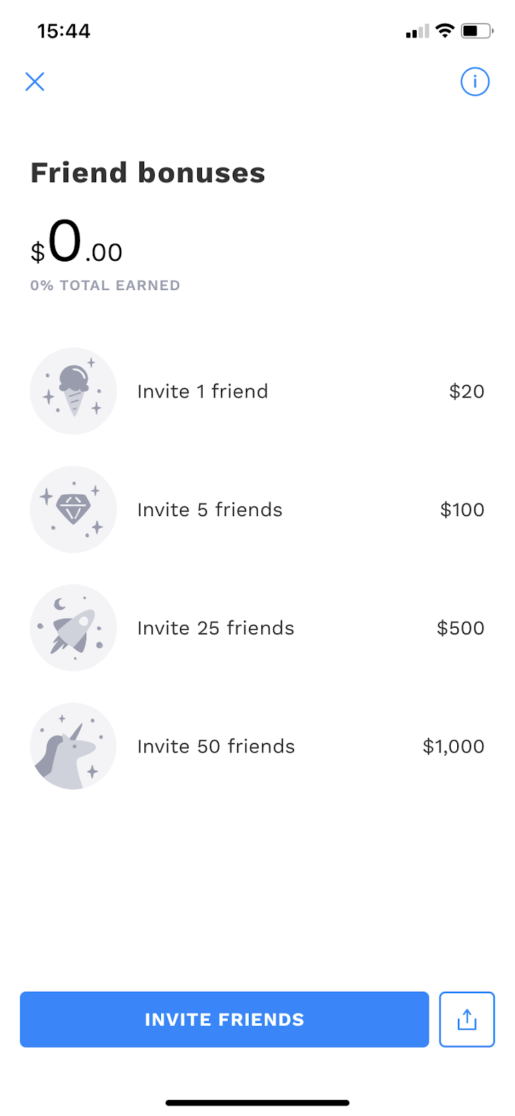 albert fintech user referral tiered rewards system