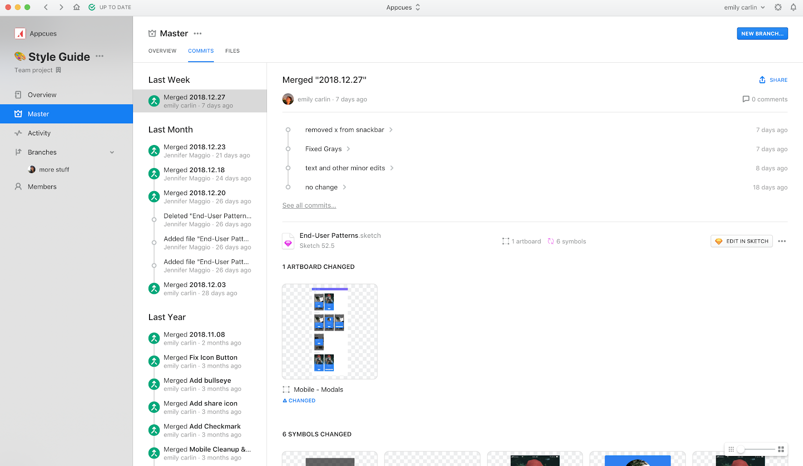 this is a screenshot of symbol library/design system tool abstract used to manage sketch design files