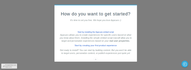 Appcues onboarding old modal