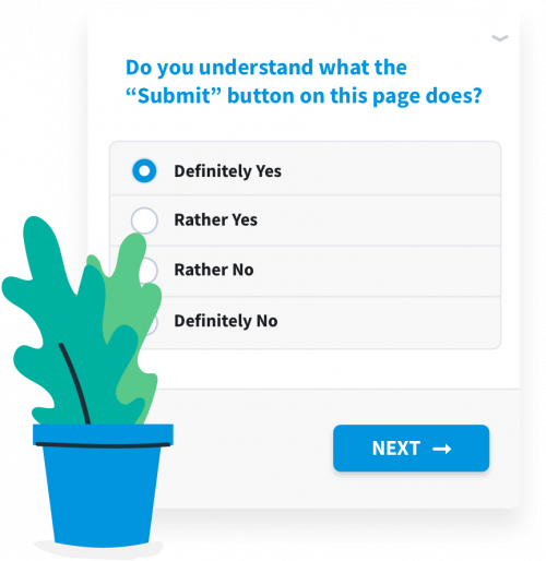 qualaroo feedback slideout with multiple choice