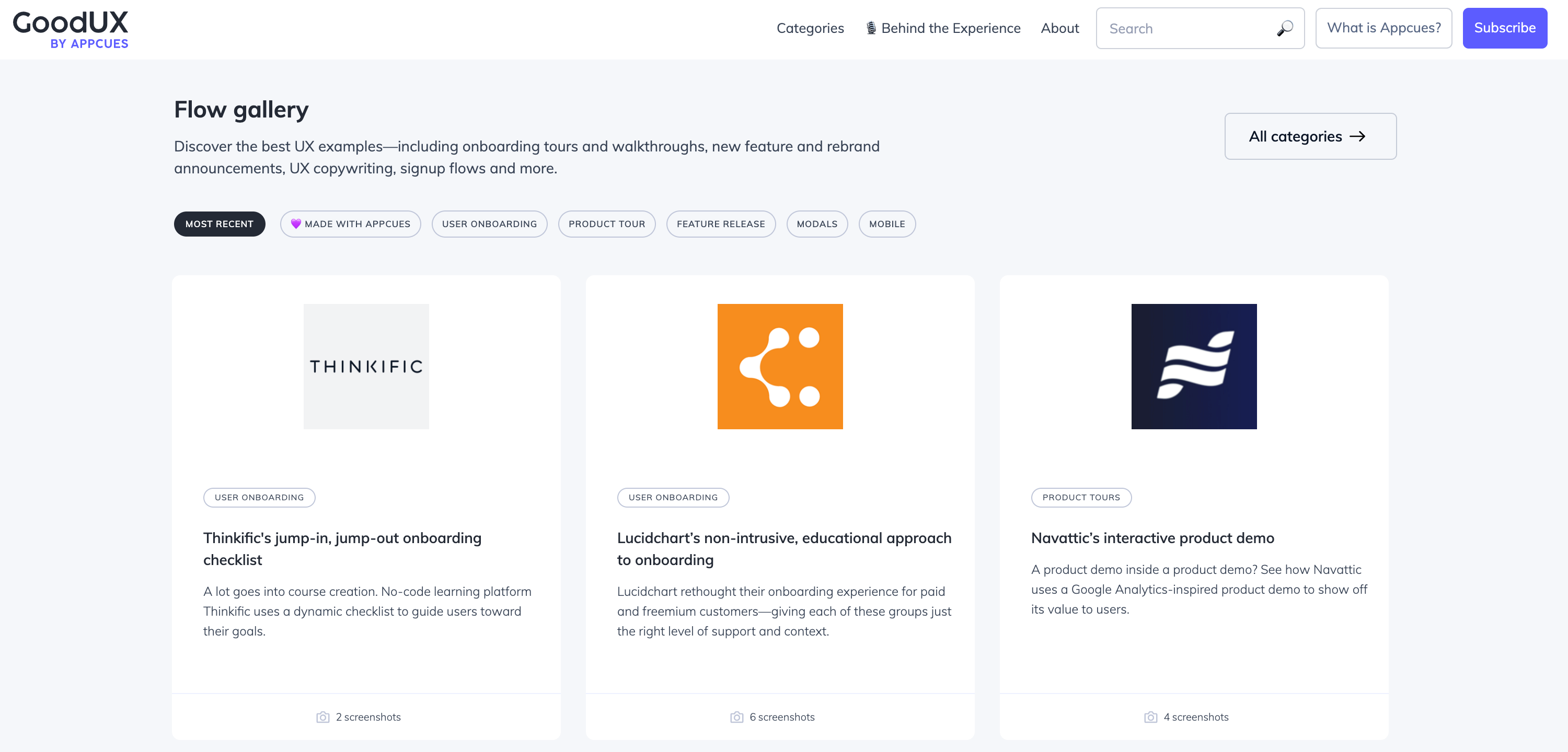 Screenshot of GoodUX.com